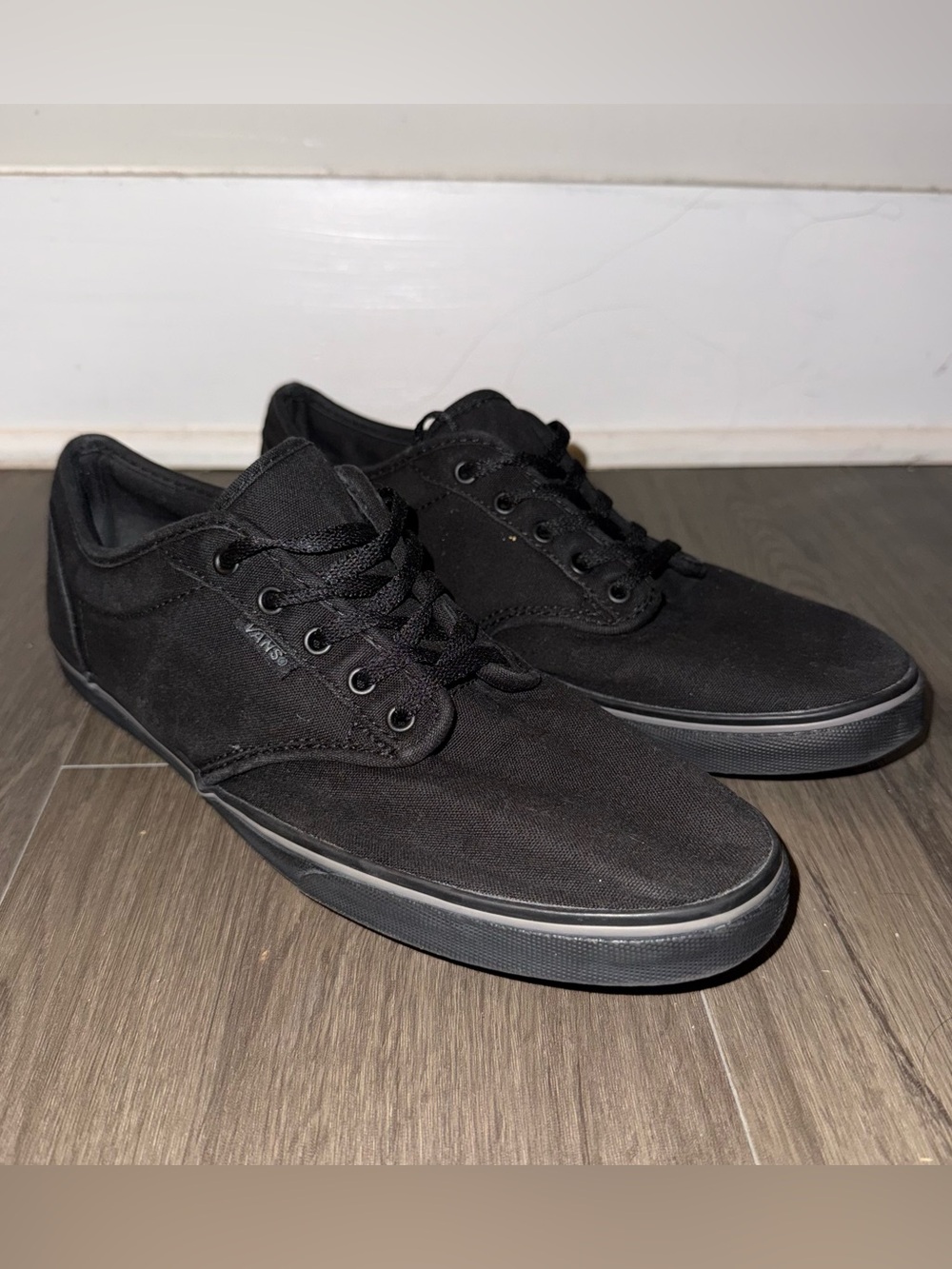 Vans Black Low-Top Canvas Sneakers